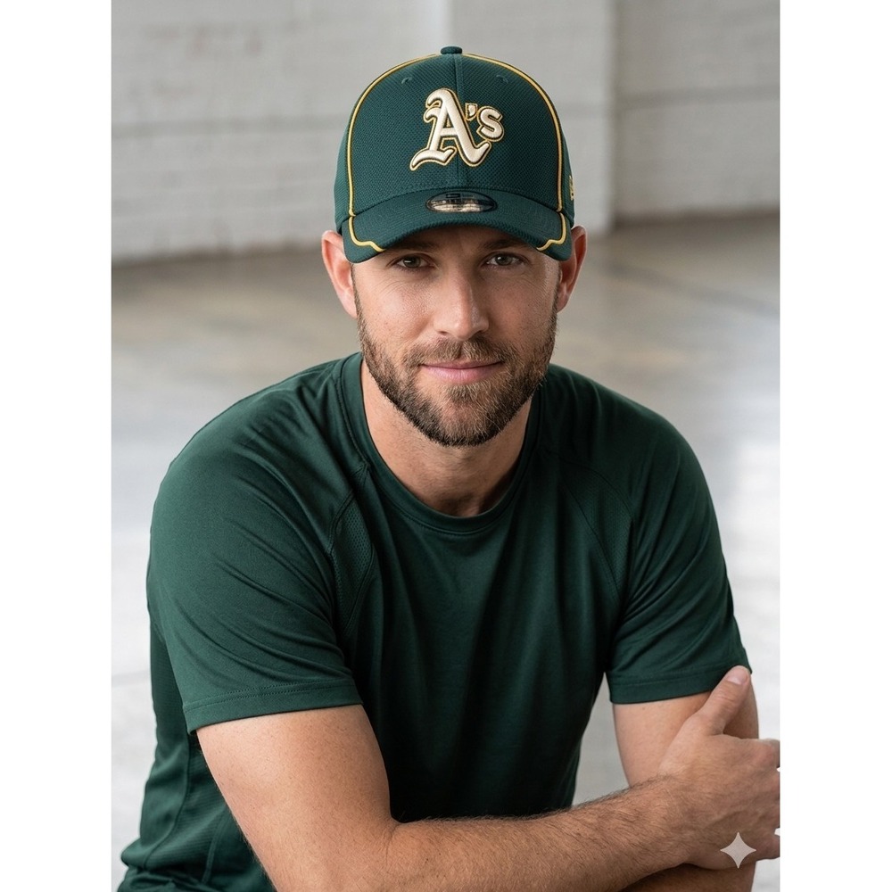 New Era Oakland Athletics Batting Practice Cap Hat Green Gold Medium Large